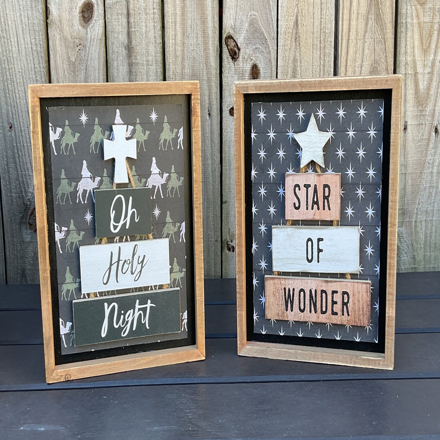 AGSD Christmas Decor - Nativity Theme 3-D Box Signs 2