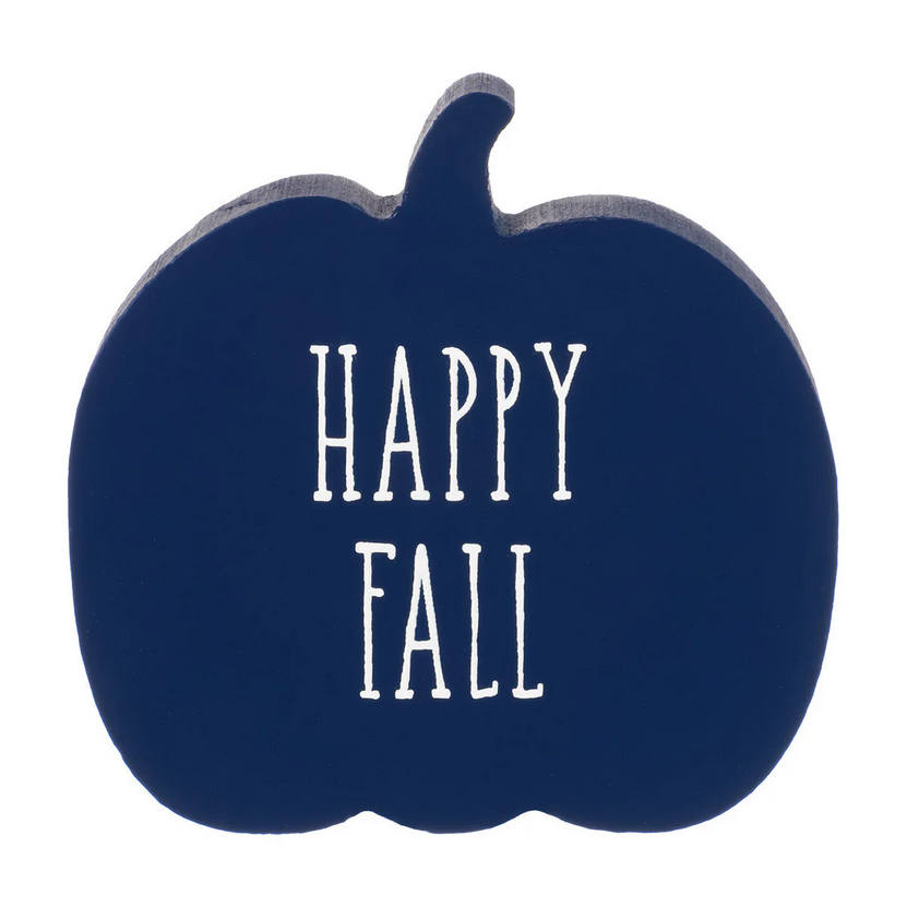 Collins Fall Decor - Small Blue Orange Fall Spice Pumpkins 2pc Set