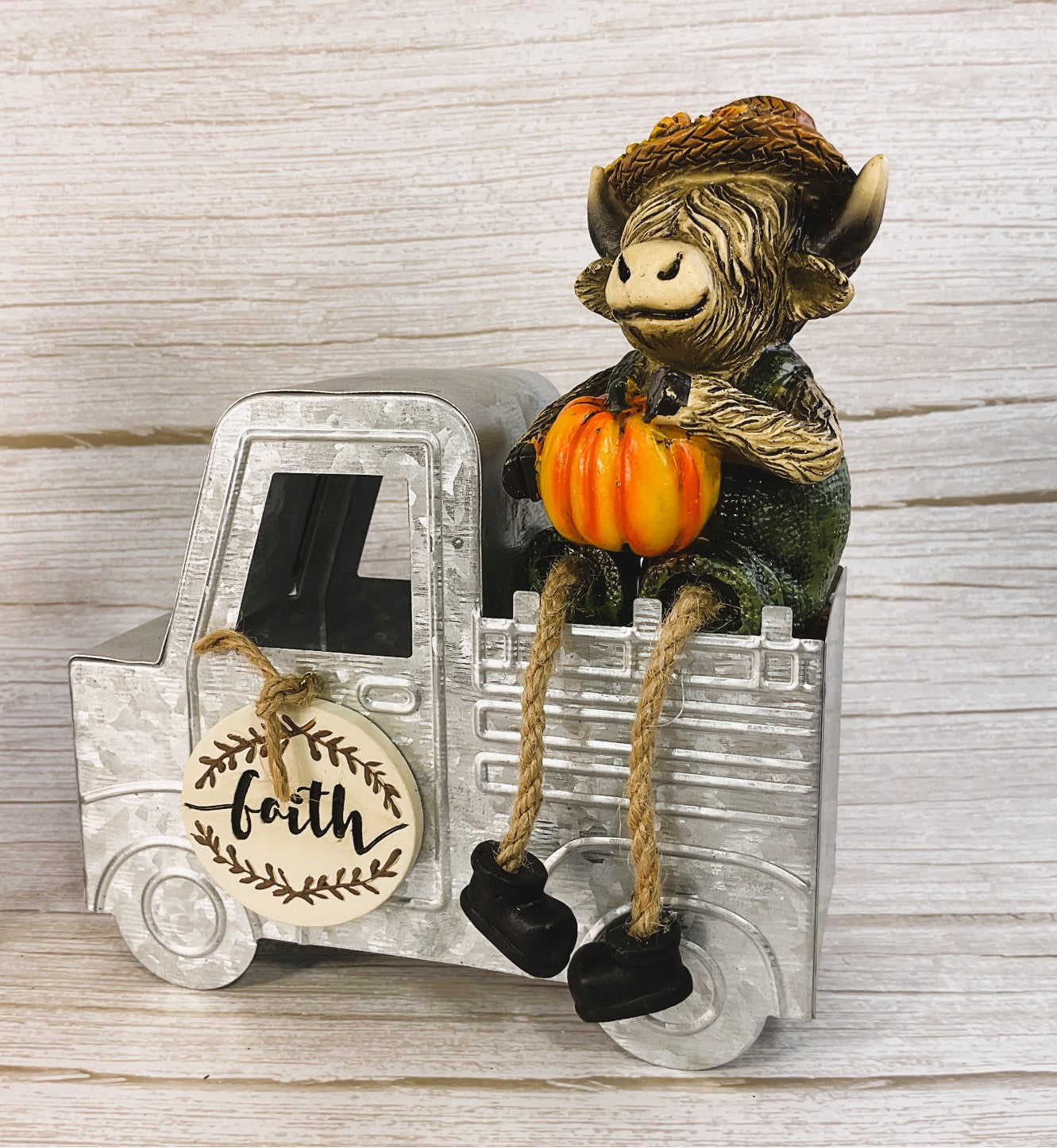 AGSD Fall Decor - Sunflower Harvest Highland Cows Truck Cart Set