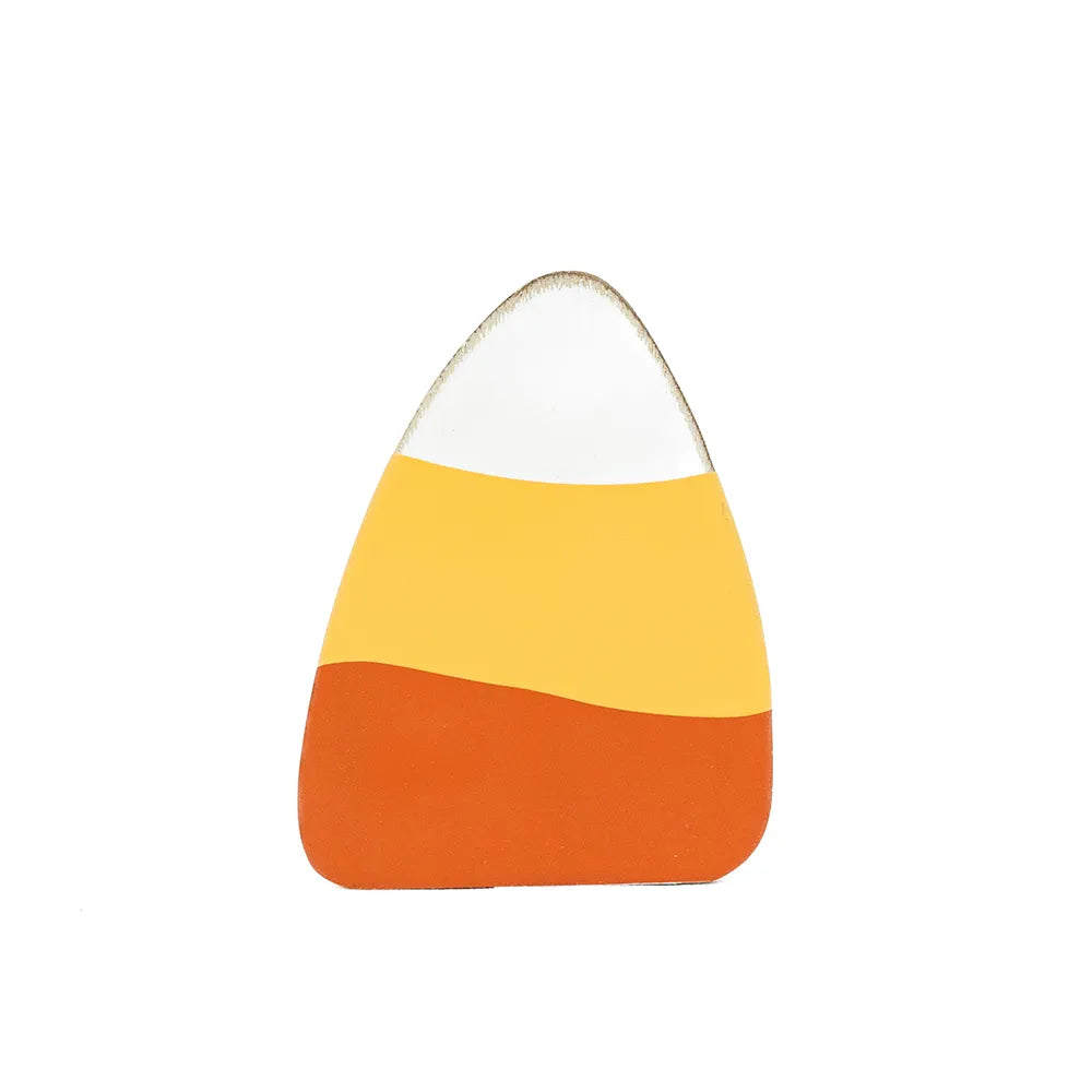 Adams & Co Halloween Decor - Wood Whimsy LG Candy Corn Sitter