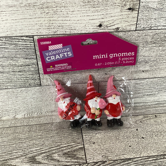 HL Valentine Craft Decor - Miniature Fairy Garden Resin Gnomes 3pc