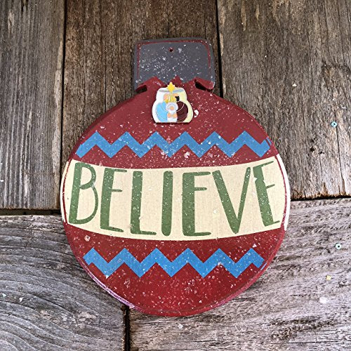 AGSD Christmas Decor - Nativity BELIEVE Wood Ornament