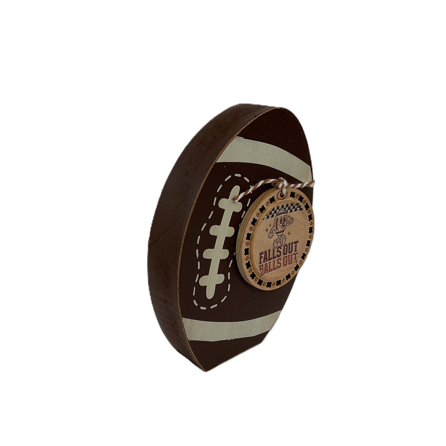 AGSD Fall Decor - Chunky Wood Football Sentiment Icon Sitter