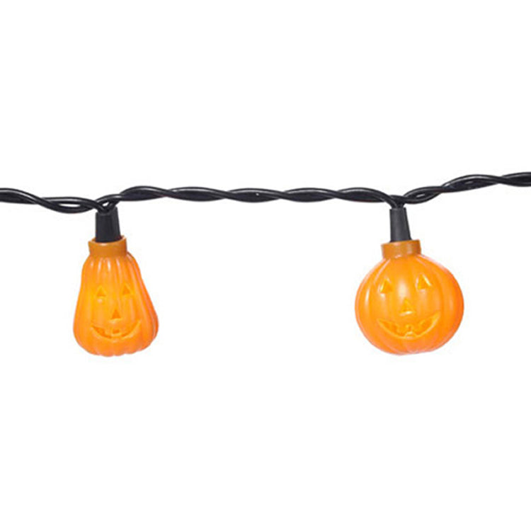 Darice Halloween DIY Decor - 20ct Pumpkin Bulb Miniature Light Strand Wire Black