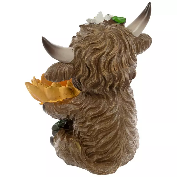 HL Spring Decor - Highland Cow Sunflower Garden Statue Figurine