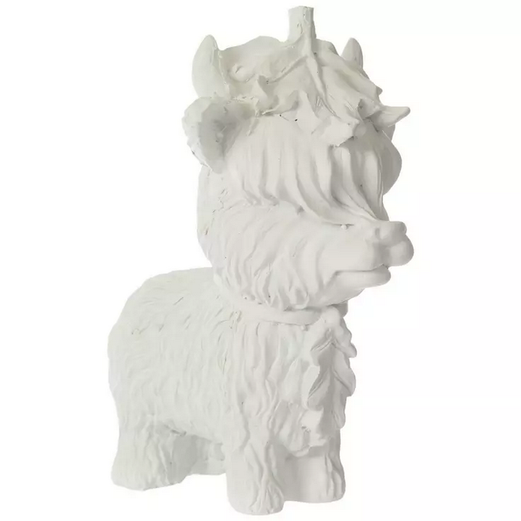 HL Fall Craft Supply - DIY Unfinished Adorable Resin Highland Cows 3pc Set