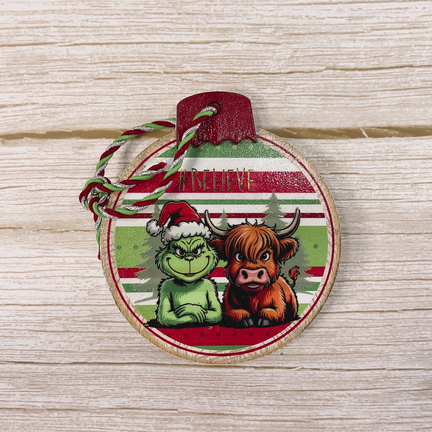 AGSD Christmas Decor - Whimsy Highland Cow Bestie Ornament 5-inch