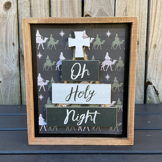 AGSD Christmas Decor - Nativity Theme 3-D Box Sign 1pc