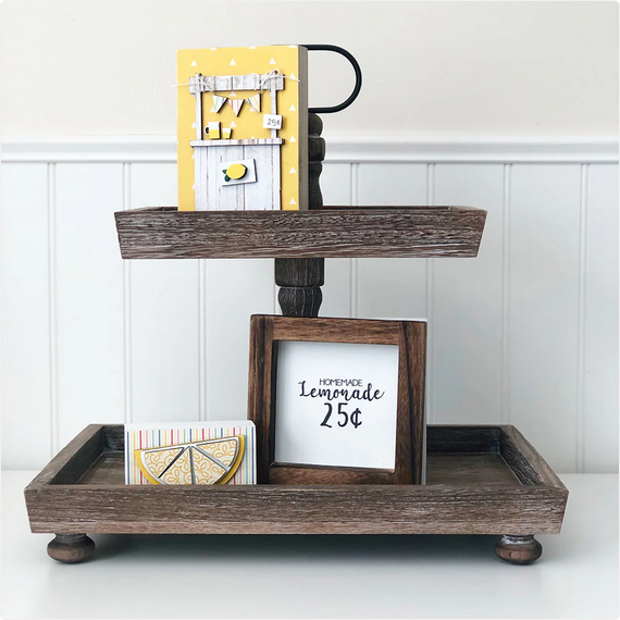 FD Craft Supply - DIY Lemonade Stand August Tier Tray Kit 3pc Set