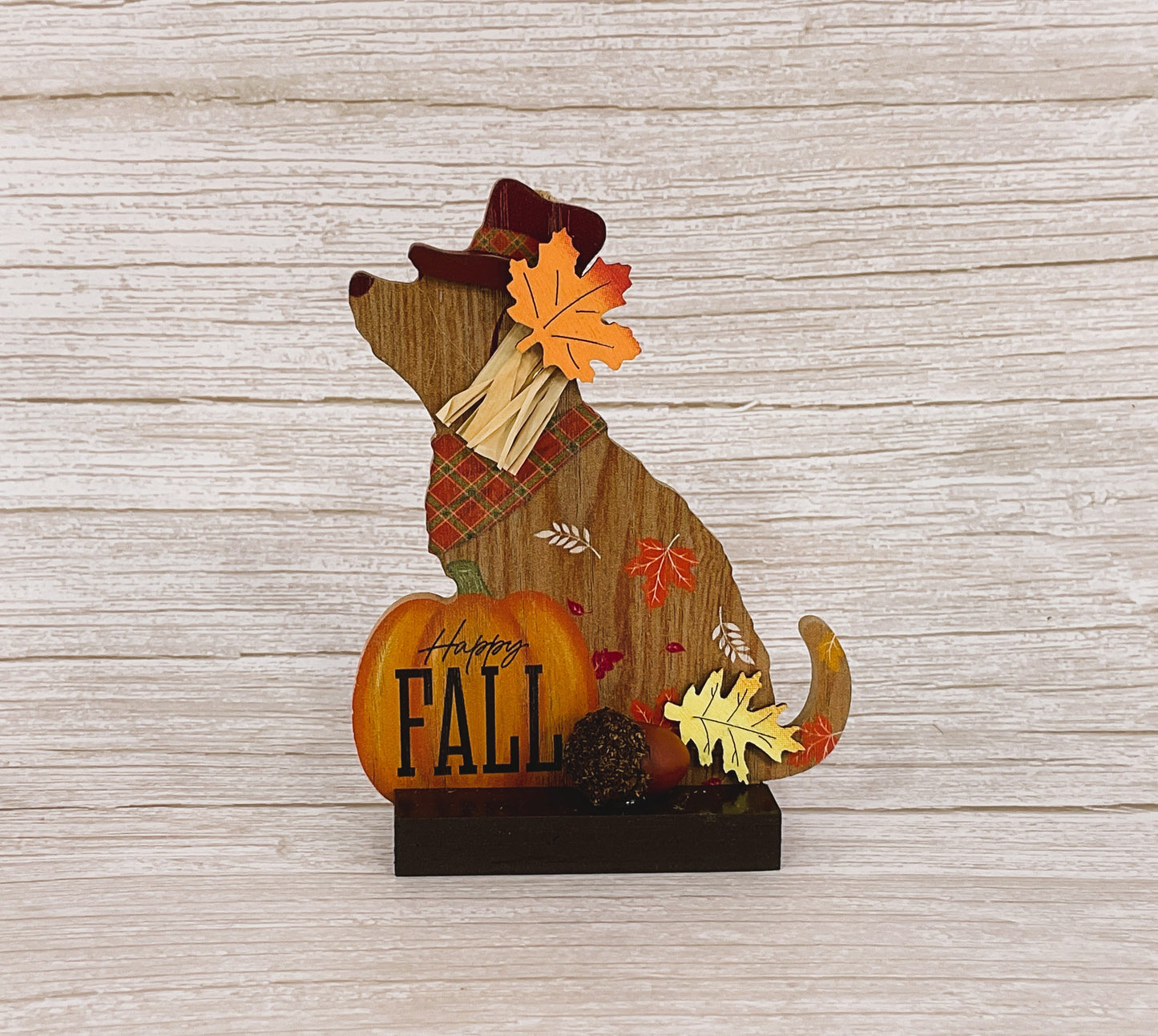AGSD Fall Decor - Puppy Dog Theme Wood Tabletop Sign 1pc