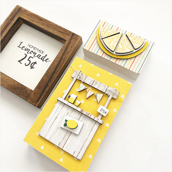 FD Craft Supply - DIY Lemonade Stand August Tier Tray Kit 3pc Set