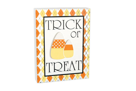 Adams Halloween Decor - Trick or Treat Candy Corn Sitter