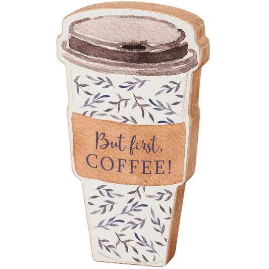 PBK Home Decor - But Coffee First Chunky Latte Cup Sitter
