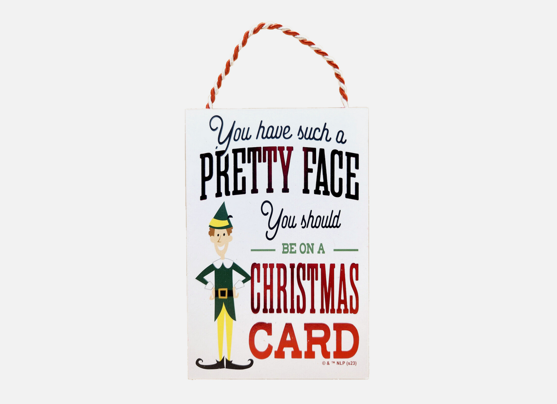 HL Christmas Decor - Elf Buddy Pretty Card Ornament Sign