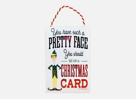 HL Christmas Decor - Elf Buddy Pretty Card Ornament Sign