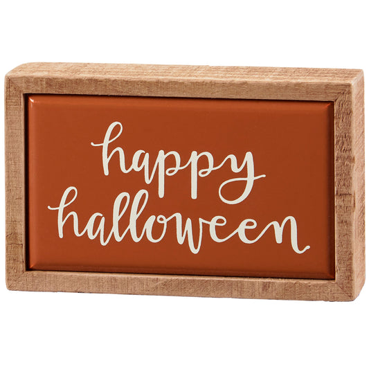 PBK Halloween Decor - Happy Halloween SMALL Tier Tray Block Box Sign