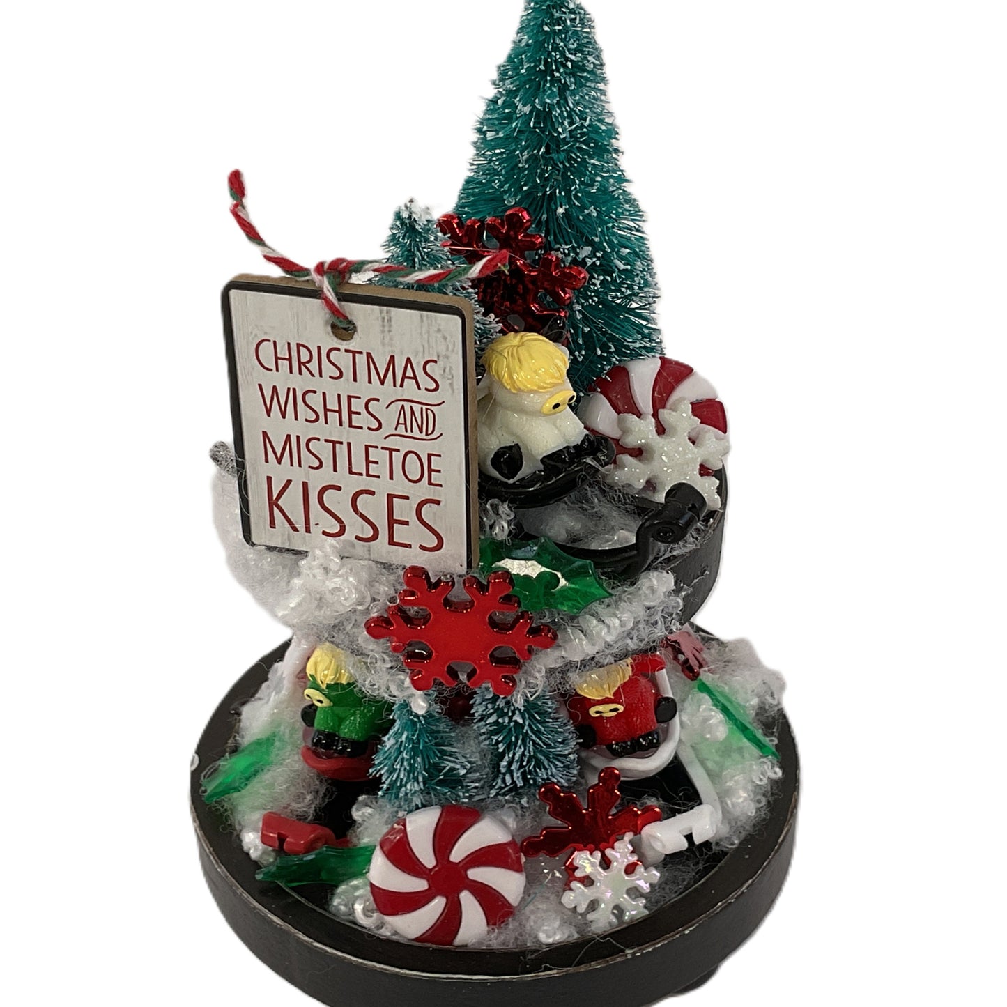 AGSD Christmas Decor - Highland Cows Miniature Mini Fairy Tier Tray Scene