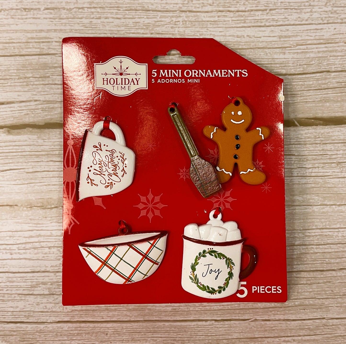 WM Christmas Decor - Mini Cookie Baking Ornaments 5pc