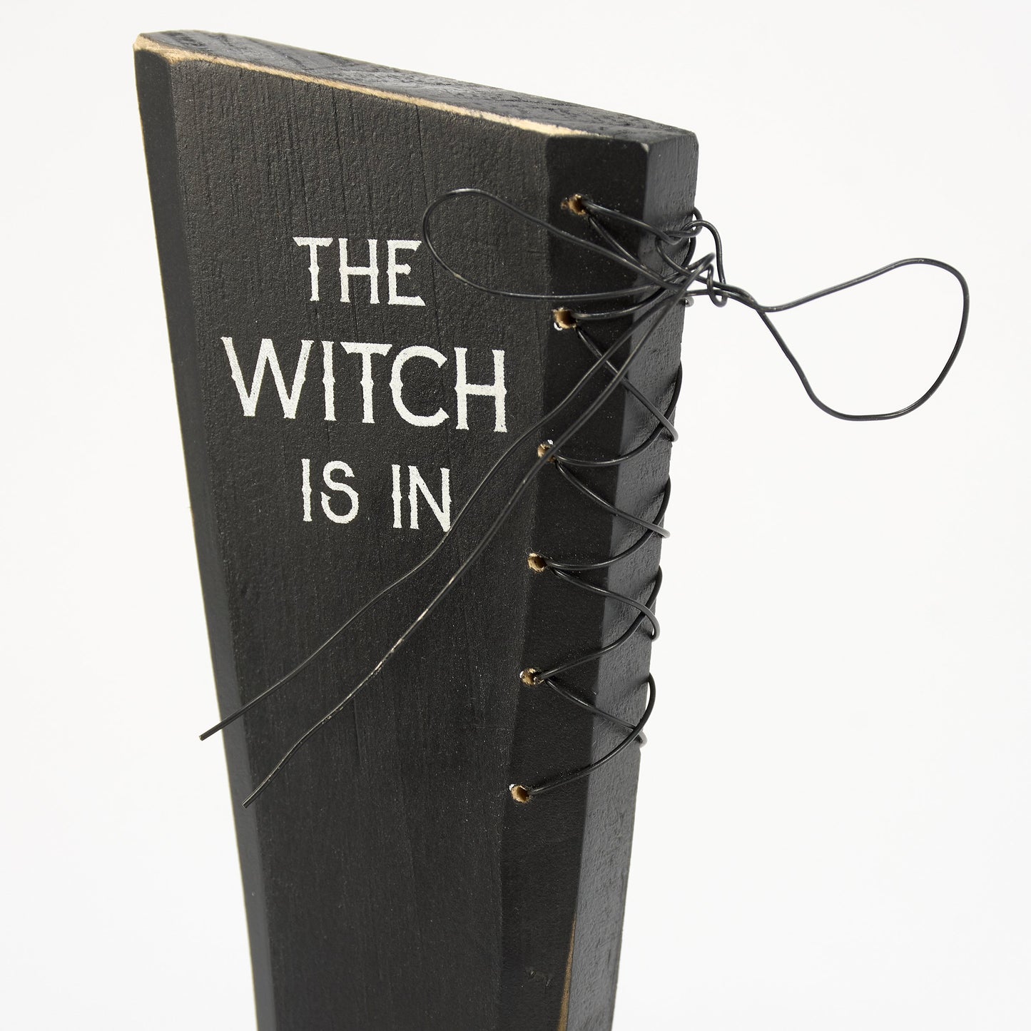 PBK Halloween Decor - Prim Reversible Witch Boot Standing Sitter