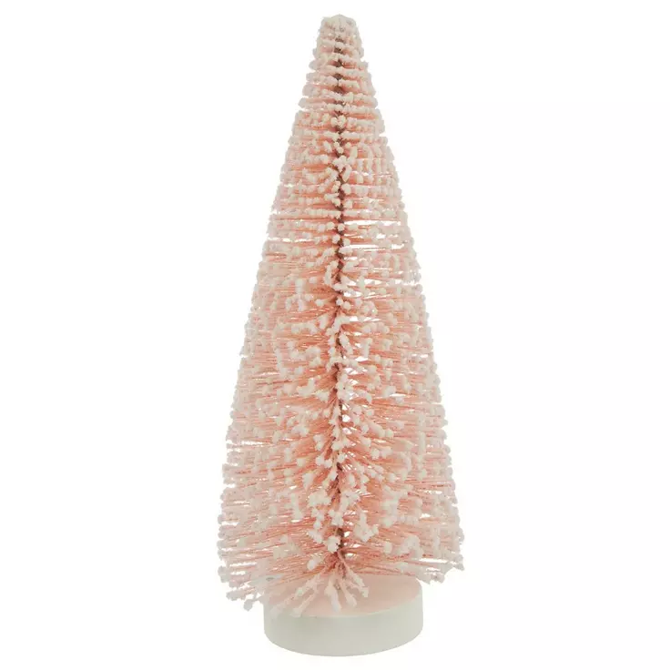 HL Christmas Decor - Pastel Flock Sisal Bottle-brush Tree 9-inch
