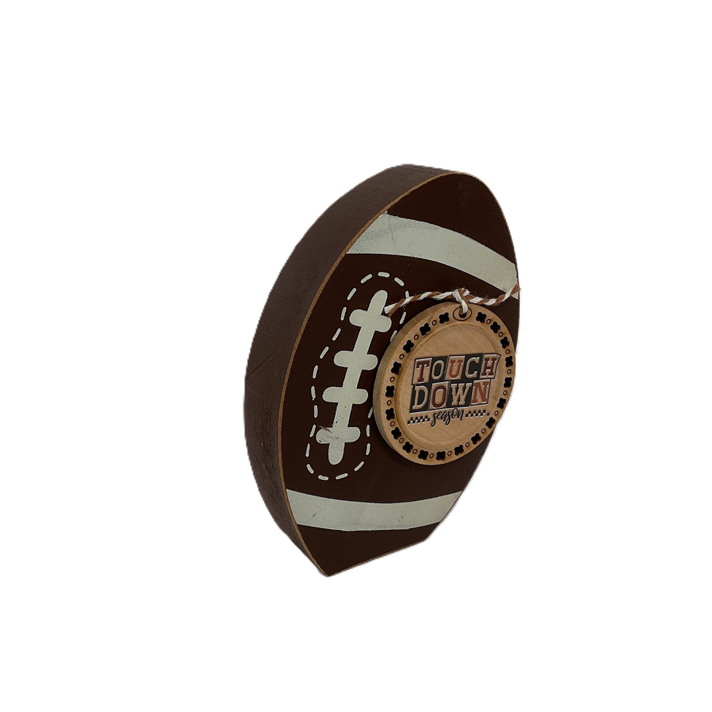 AGSD Fall Decor - Chunky Wood Football Sentiment Icon Sitter