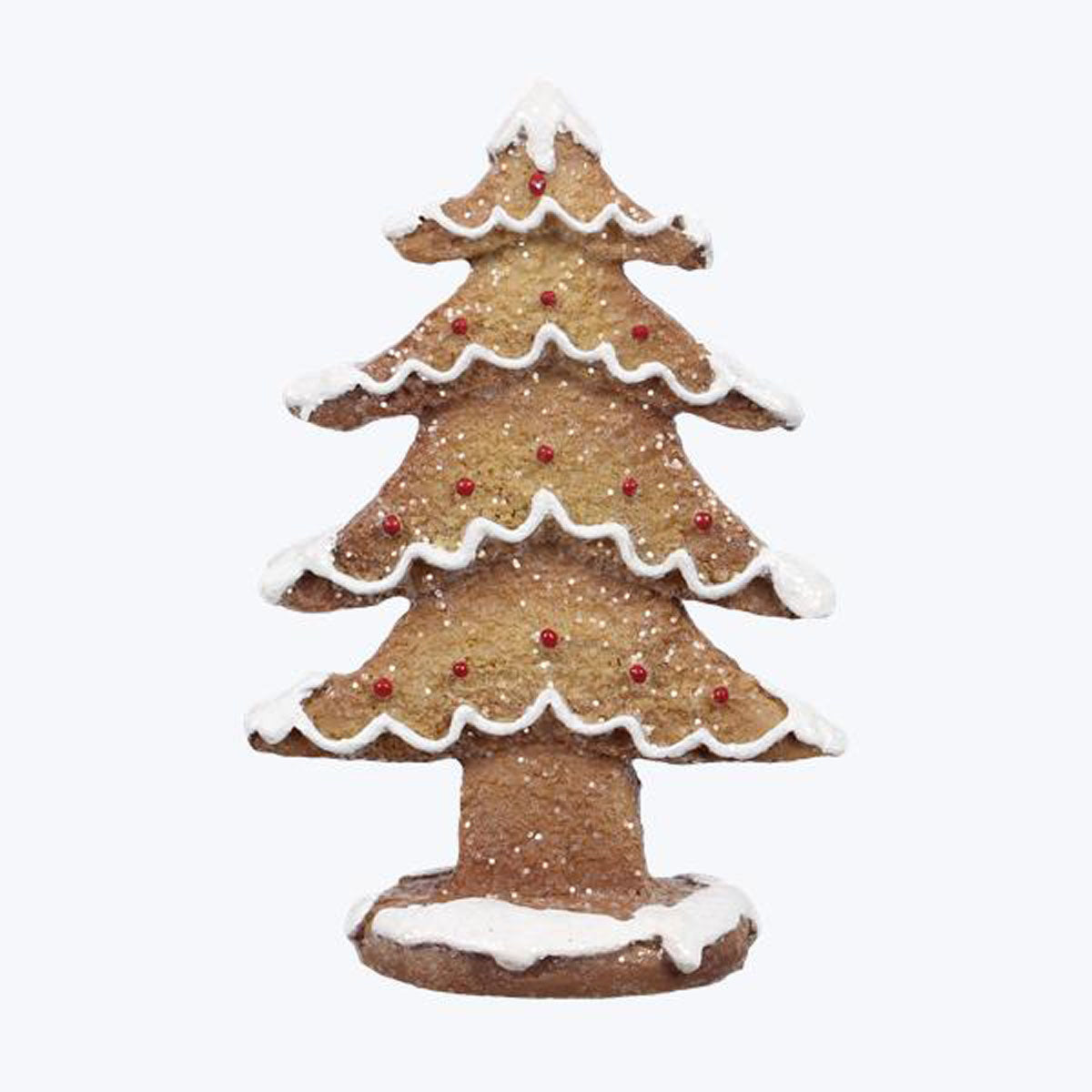 YI Christmas Decor - Small Gingerbread  Tree Figurine 4inch