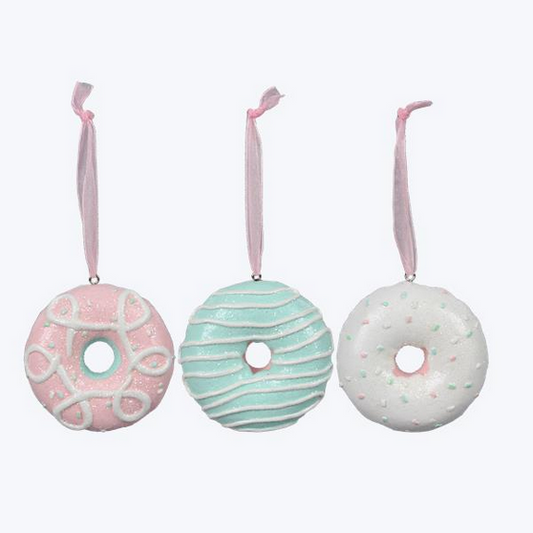 YI Christmas Decor - Pastel Donuts Ornaments 3pc Set