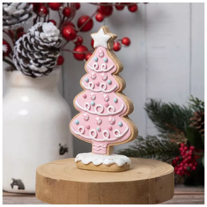 HL Christmas Decor - Gingerbread Cookie Pastel Trees 3pc