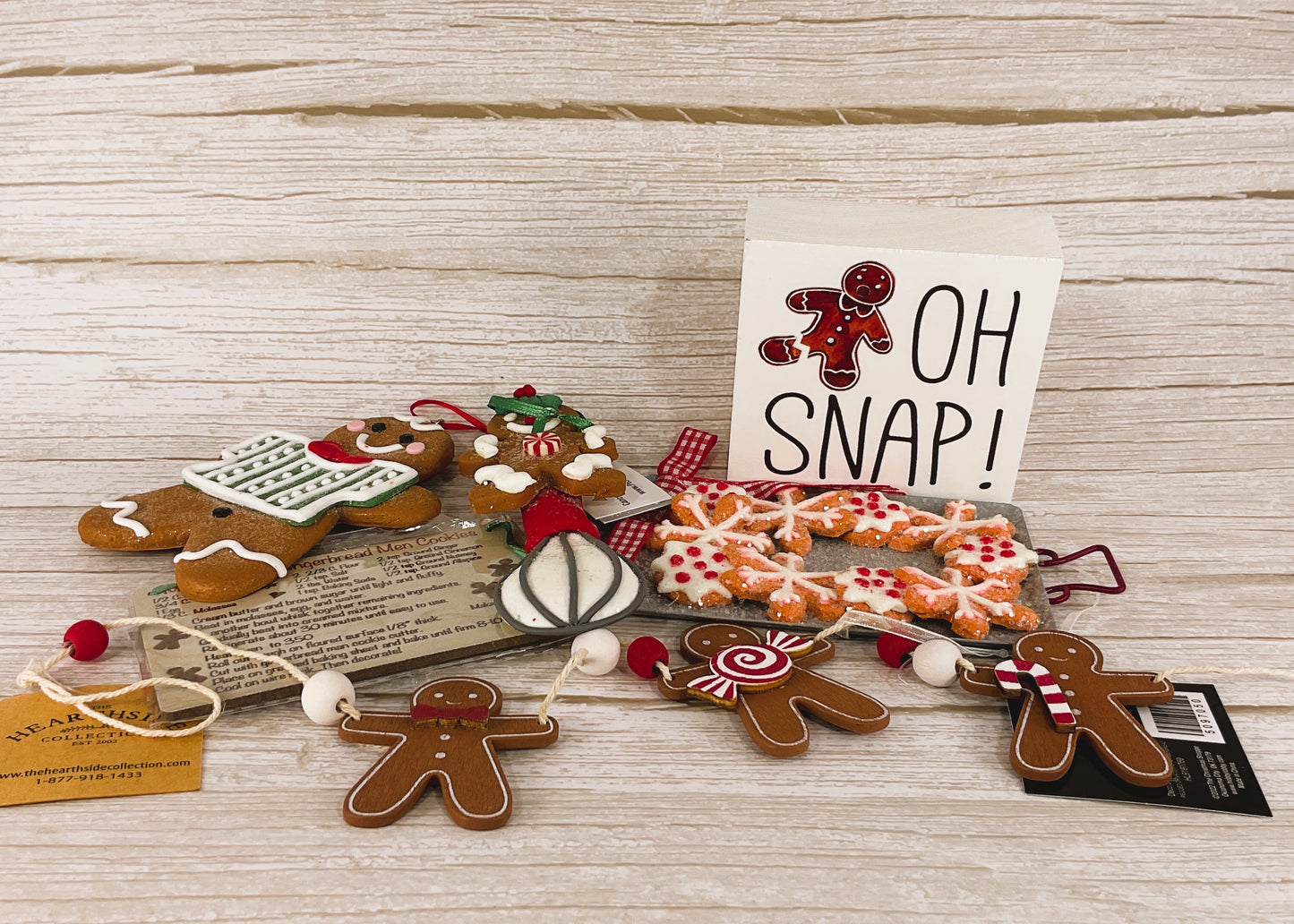 Christmas Decor - Gingerbread Theme Tier Tray Bundle 6pc