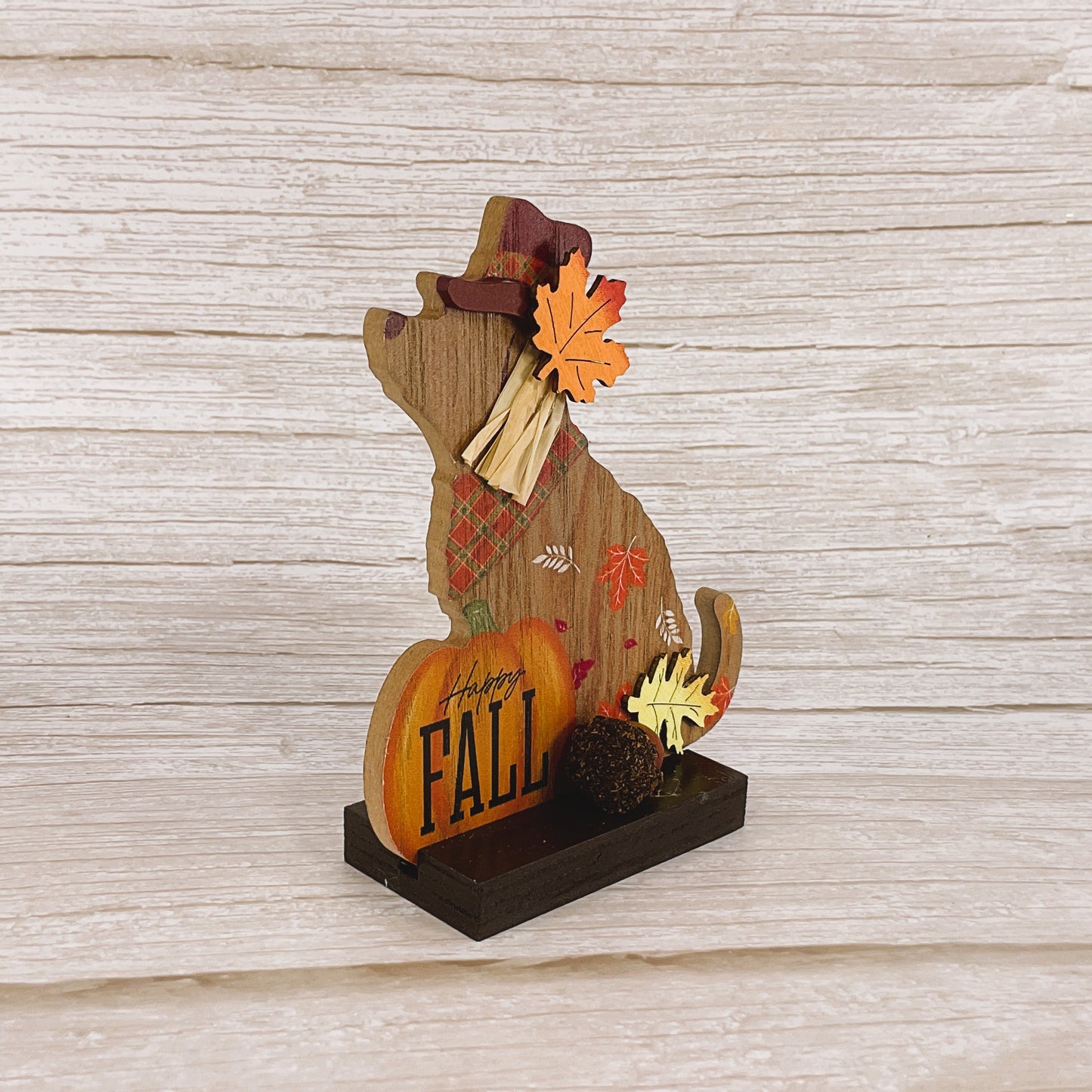 AGSD Fall Decor - Puppy Dog Theme Wood Tabletop Sign 1pc