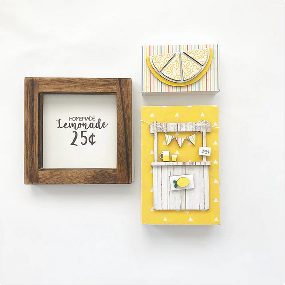 FD Craft Supply - DIY Lemonade Stand August Tier Tray Kit 3pc Set