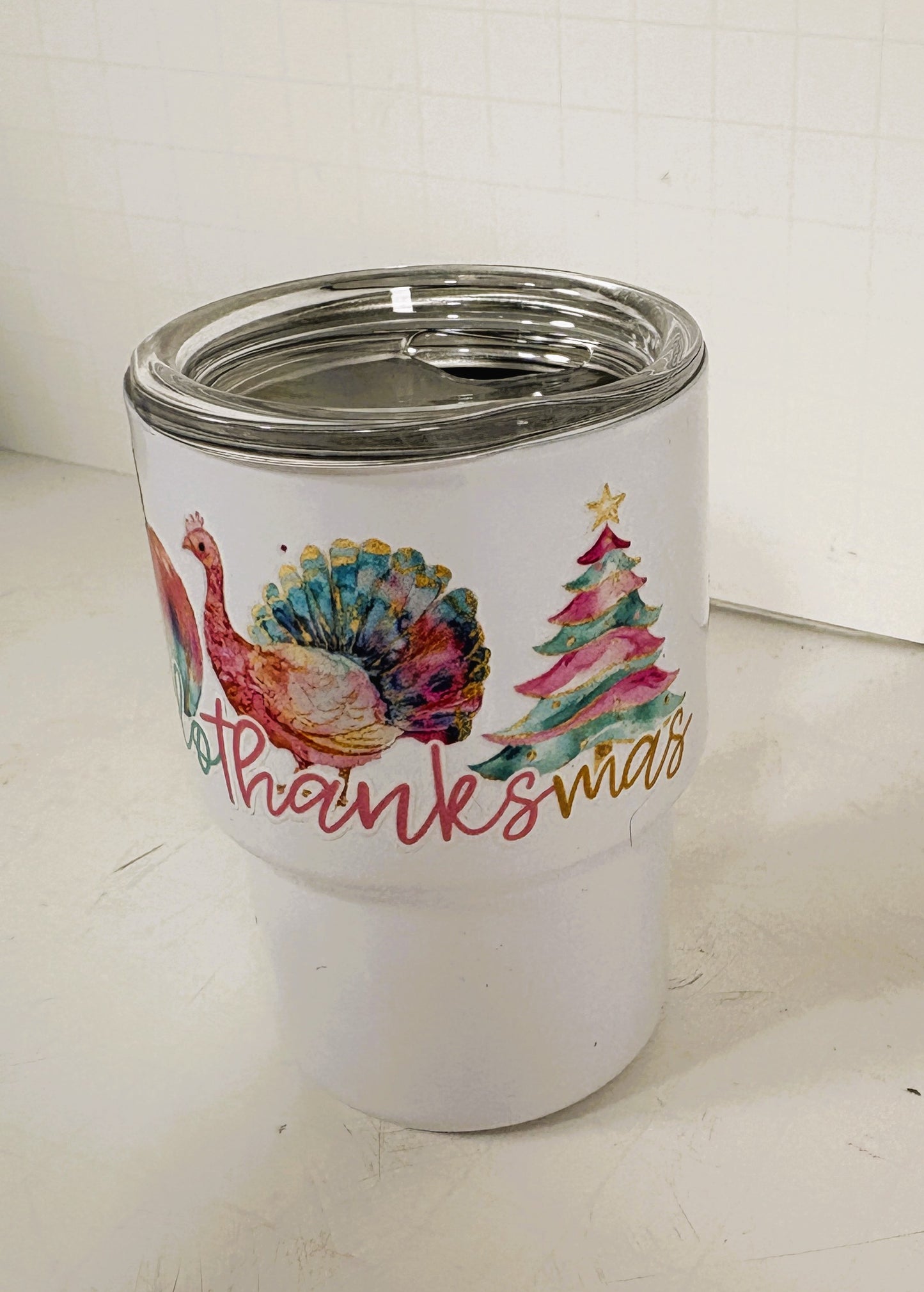 AGSD Fall Decor - White Multi Seasons Halloween Christmas Mini Tumbler