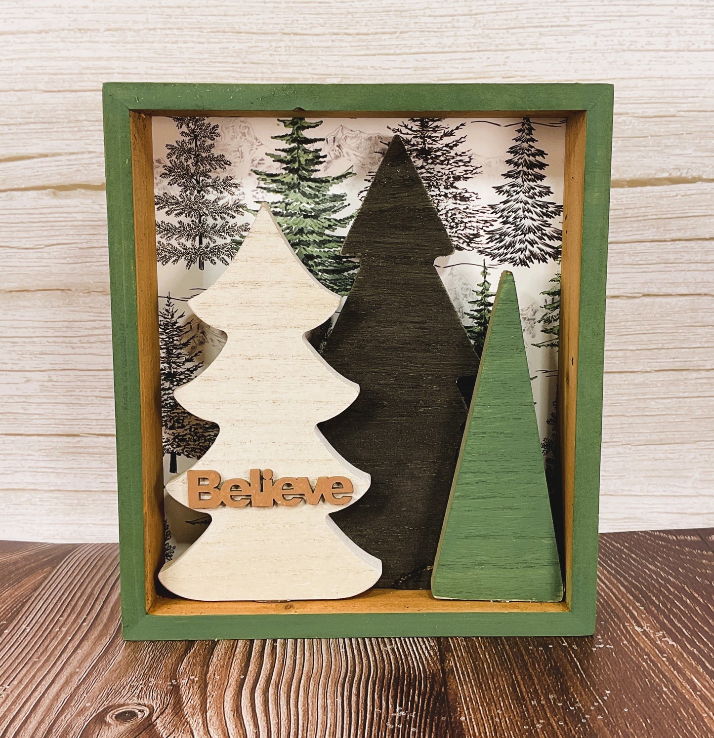 AGSD Home Decor - Bigfoot & Trees Shadow Box Sign | Layered Wood Handcrafted