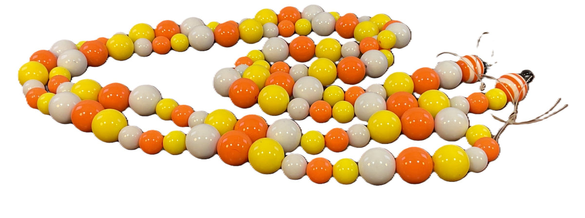 AGSD Halloween Garland – 6 Ft. Hand-Strung Plastic Chunky Bead Garland