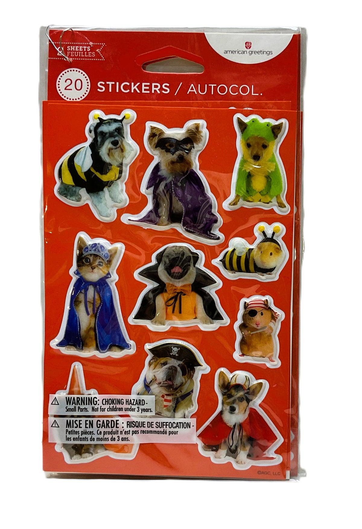 American Greetings Halloween Craft Supply - Epoxy Dogs in Costume Stickers