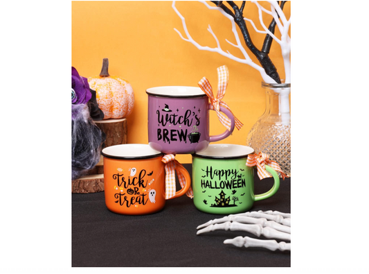 AZ Halloween Decor - Mini Coffee Latte Expresso Hot Chocolate Mug 3pc Set