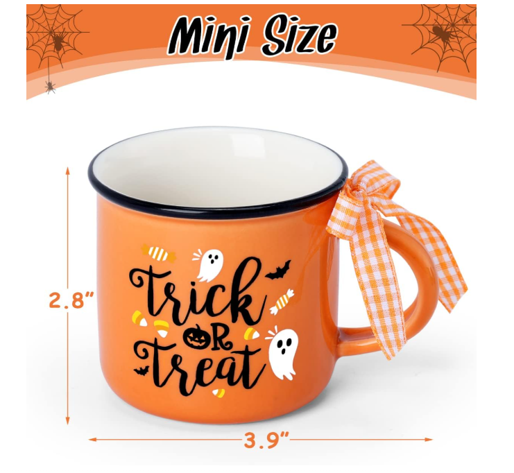 AZ Halloween Decor - Mini Coffee Latte Expresso Hot Chocolate Mug 3pc Set