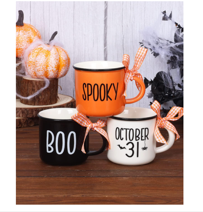 AZ Halloween Decor - Mini Coffee Latte Expresso Hot Chocolate Mug 3pc Set