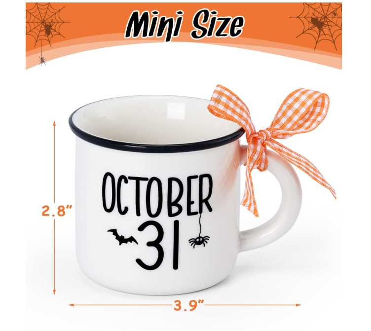 AZ Halloween Decor - Mini Coffee Latte Expresso Hot Chocolate Mug 3pc Set