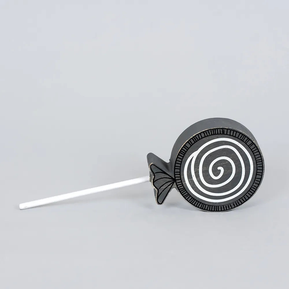 Adams & Co Halloween Decor - Lollipop Sucker Candy Chunky Wood Sitter