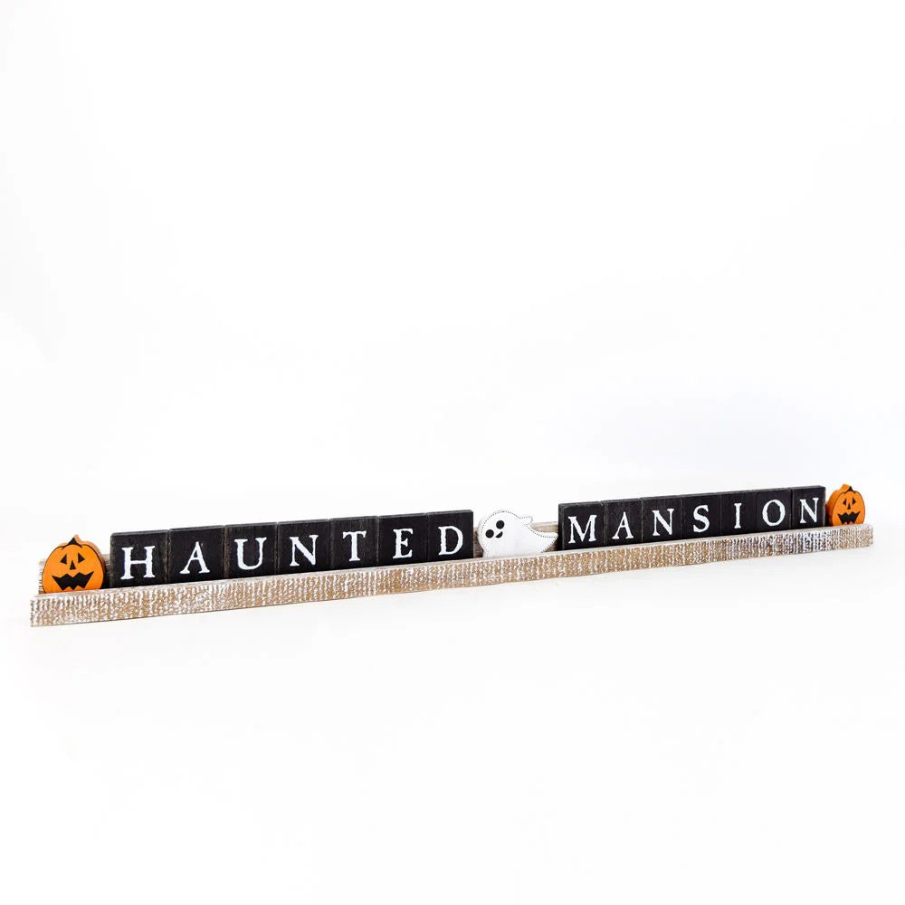 Adams & Co Halloween Decor - Haunted Mansion Ledgie Tile Holder Kit