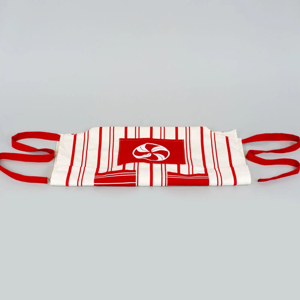 Adams Christmas Decor - Peppermint Red White Canvas Kitchen Apron