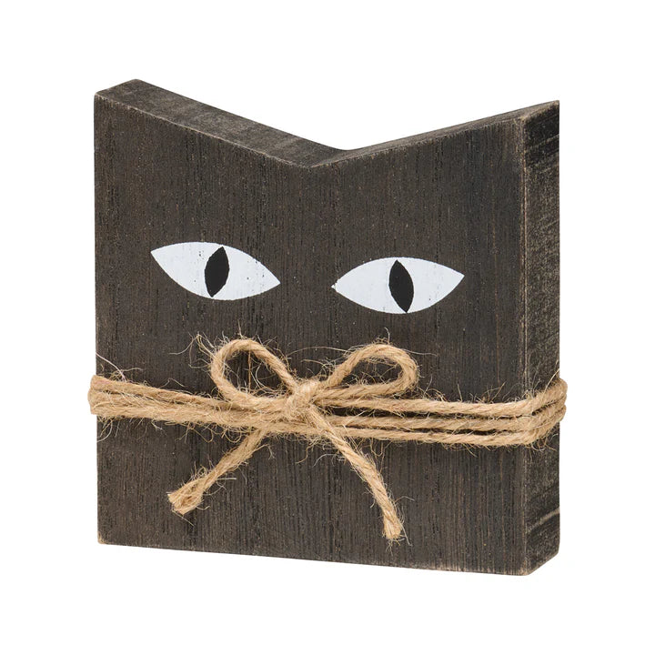 CP Halloween Decor - Cute Prim Chunky Wood Black Cats 3pc Set