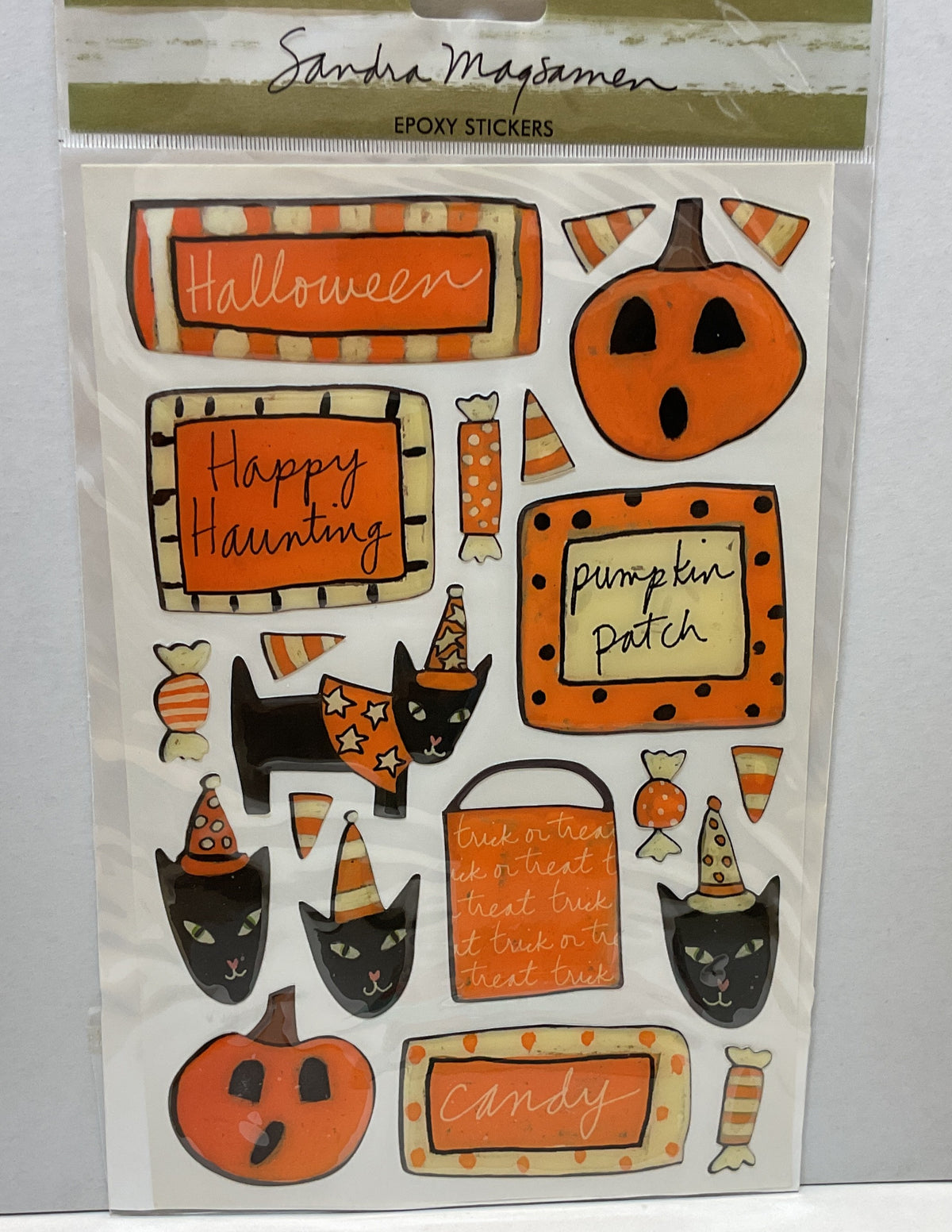 Creative Imagination Halloween Craft Supply - 3-D Dimensional Epoxy Prim Vintage Stickers