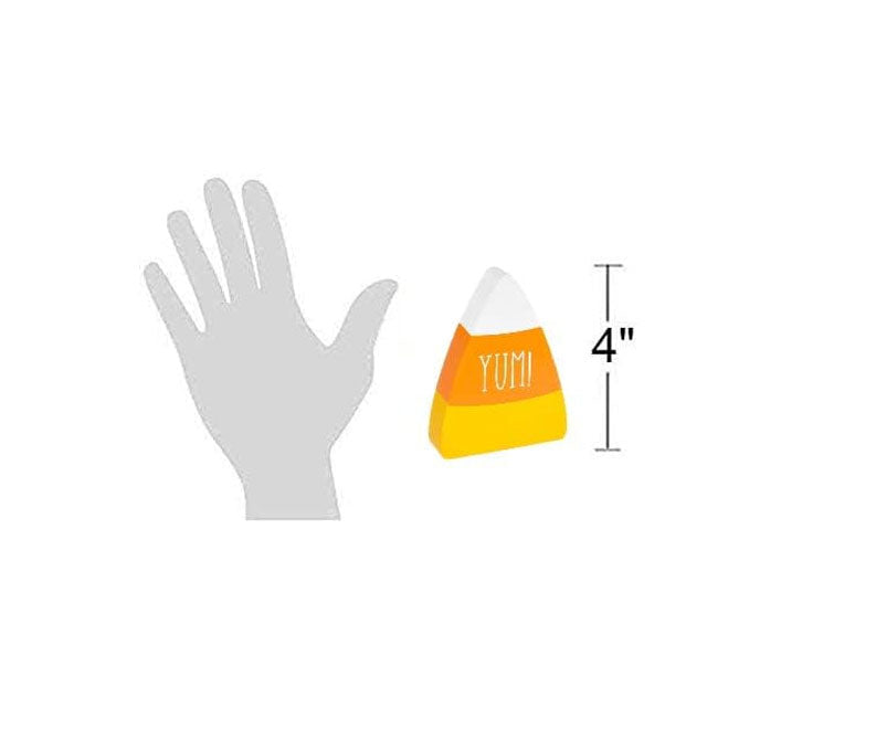Collins Halloween Decor - Candy Corn Yum Chunky Shelf Sitter