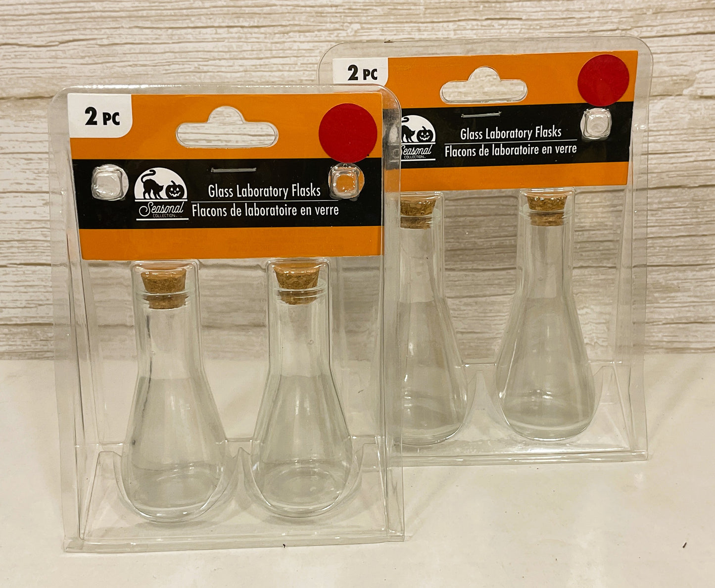 DT Halloween Supply Decor - Laboratory Glass Flasks Bottles 2 Sizes You Choose