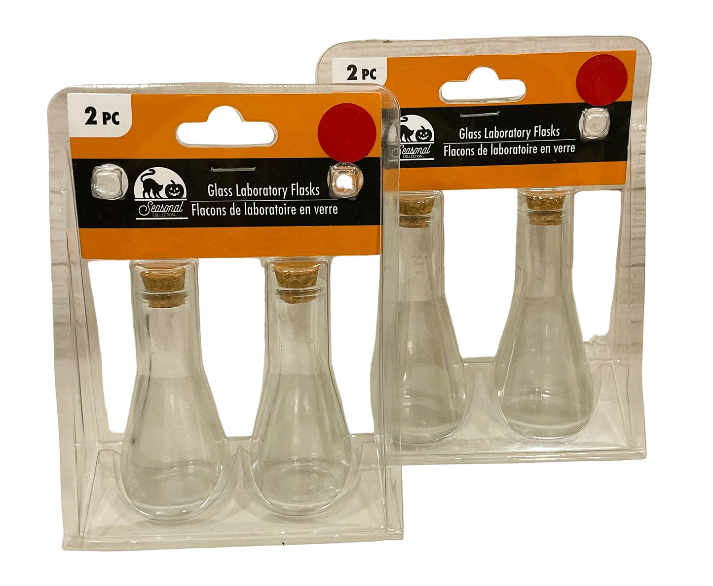 DT Halloween Supply Decor - Laboratory Glass Flasks Bottles 2 Sizes You Choose