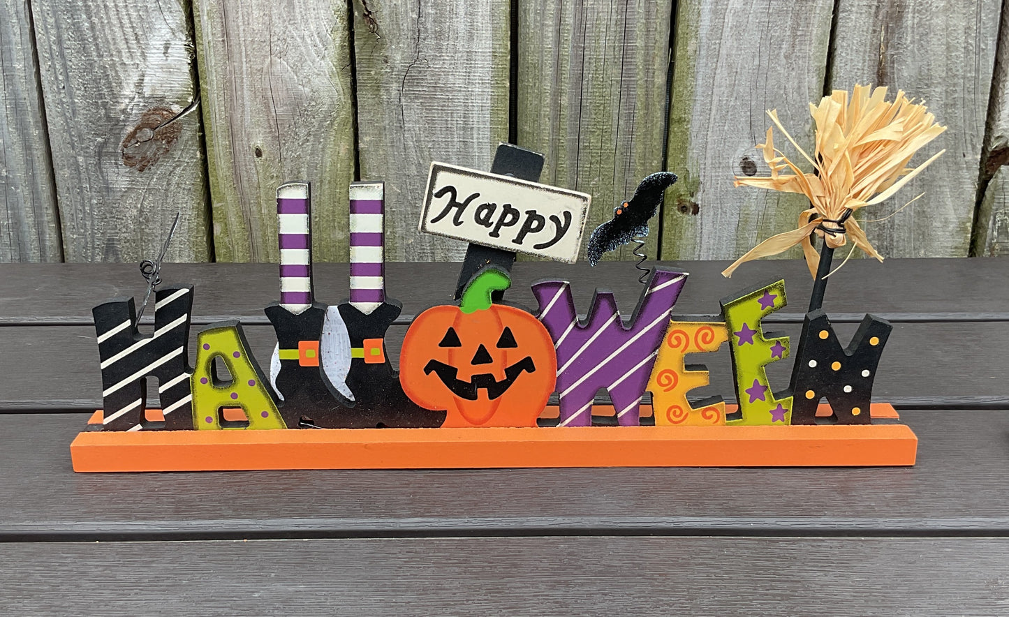 Darice Halloween Decor - Whimsy Trick Treat Word Table Sitter 2pc Set