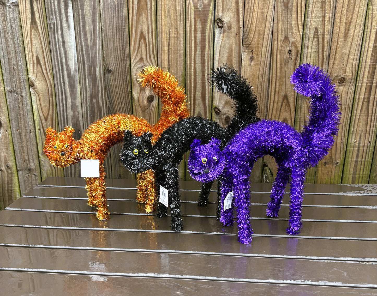 Darice Halloween Decor - LG Tinsel Scaredy Cat 18-inch