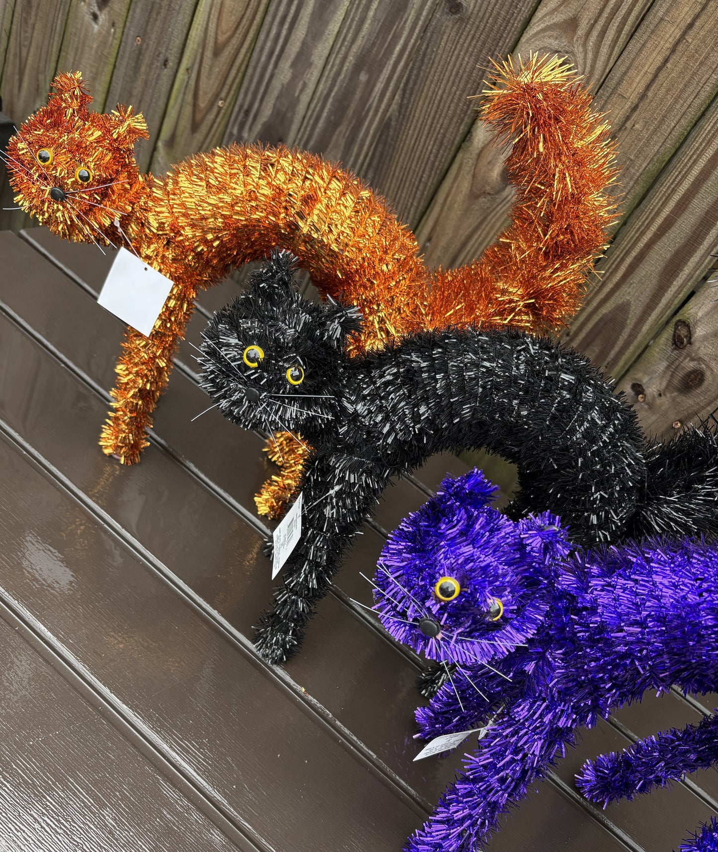Darice Halloween Decor - LG Tinsel Scaredy Cat 18-inch